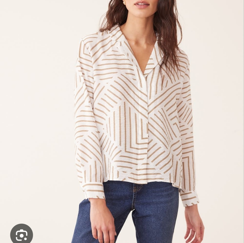 Reitmans Striped V-Neck Women's Top XXL